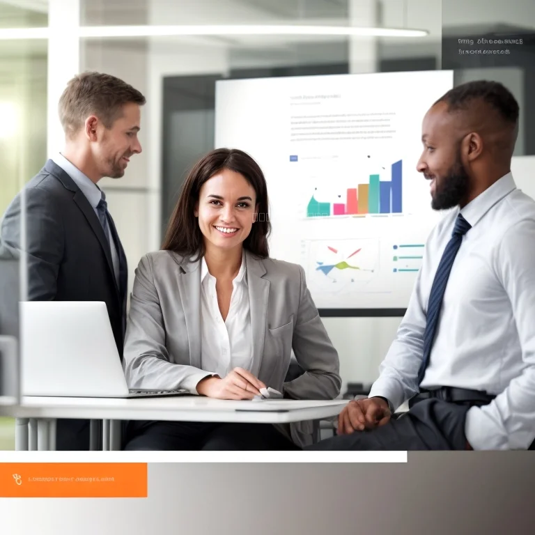 ビジネスマンの研修風景